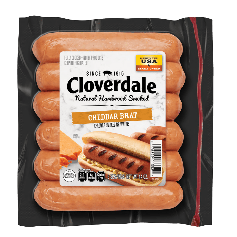 Cheddar Brat | Cloverdale Foods