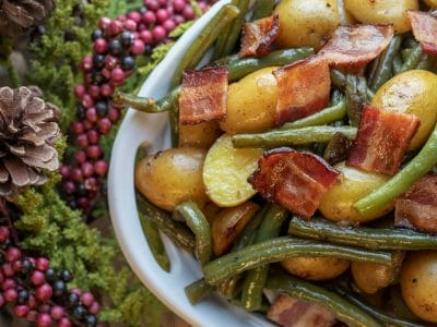 Green Beans with Potato and Bacon